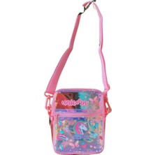 Vest Unicorn Baskılı Kız Çocuk Okul Çantası Pembe