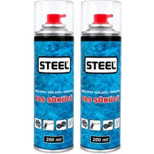 Steel Pas Sökücü Sprey 2'li 200 ml - Temizleyici, Yağlayıcı ve Koruyucu