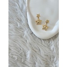 Revoia Gold Yıldız Küpe