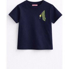 Rabona Fashion 12 Numara Sarı Lacivert Bayrak Aşkı Çocuk T-Shirt