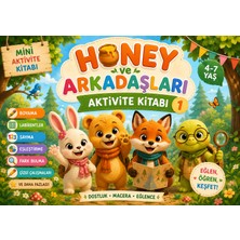 Honey ve Arkadaşları Aktivite Kitabı 1 –  4-7 Yaş Çocuklar Için Eğitici Aktivite, Labirent, Sayma, Eşleştirme ve Dikkat Kitabı