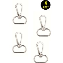 Usin 4 Adet 360 ° Döner Metal Nikel Kadın Omuz Notebook Laptop Bilgisayar Çantası Anahtarlık Kancası Klipsi 2 cm Çanta Kanca