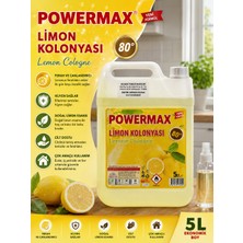 Powermax Limon Kolonyası 5 Lt Ferahlatan Klasik Limon Kokusu