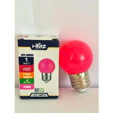 HMZ Renkli LED Ampul Gece Lambası (Mor, Pembe, Yeşil, Turuncu)