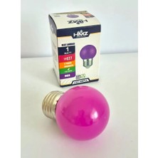 HMZ Renkli Dekoratif LED Ampul Gece Lambası (Mor, Pembe, Yeşil, Turuncu)