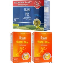 Ocean Vitamin C 1000 Mg 2 x 30 Tablet + Ocean Plus 1200 Mg 100 Softjel