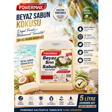 Powermax Hindistan Cevizi Kokulu Sıvı Sabun 5 Lt El Temizliği Için Ekonomik Boy