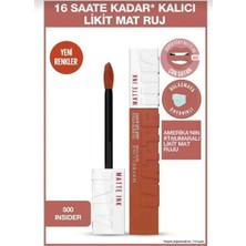 Maybelline New York Super Stay Matte Ink Likit Mat Ruj Insider 500