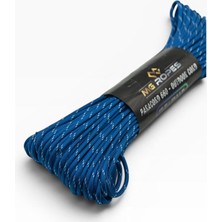 Mg Ropes Bileklik ve Outdoor Polyester Paracord Ip 4 mm 660 Lb 30 Metre Parlament Mavi Beyaz (10 Çekirdek)