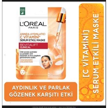 Loreal Paris Revitalift Clinical Aydınlatıcı C Vitamini Serum Etkili Kağıt Maske 26 gr Yoğun Nemlendirici