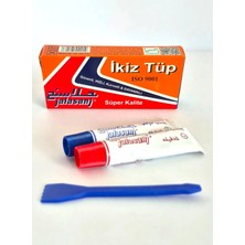 Jalasanj İkiz Tüp Yapıştırıcı - Hızla Kuruyan, Suya Dayanıklı, Epoksi Bazlı, Alüminyum, 20 Gr, 2 Adet