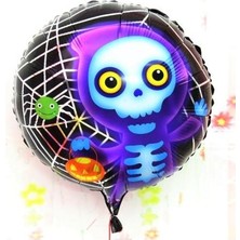 Ata Store Halloween Iskelet Hayalet Folyo Balon 18 Inç