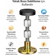 Mucit Home 1 Adet Yatak Baza Başlık Sabitleme Beyaz Eşya Yükseltici Ses Titreşim Önleyici Eşya Sabitleme