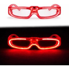 Ata Store Kırmızı LED Işıklı Parti Gözlüğü 3 Modlu – Glow Gece Eğlence Gözlüğü