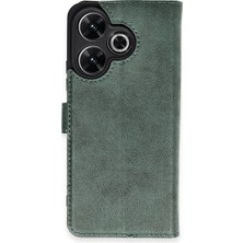 Artcrelier Redmi 13 4g Kılıf Trend S Plus Kapaklı Kılıf - Yeşil