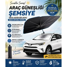 Belya Home Katlanabilir Oto Araç Güneşlik Şemsiyesi - Pratik Kurulum, Tam Uv Koruması ve Özel Saklama Kılıfı - Tüm Suv, Sedan ve Binek Araçlara Uyumlu - Isı Geçirmez