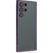 Artcrelier Galaxy S22 Ultra Kılıf Razer Lensli Silikon - Mor