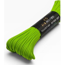 Mg Ropes Bileklik ve Outdoor Polyester Paracord Ip 4 mm 660 Lb 30 Metre Neon Yeşil (10 Çekirdek)