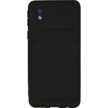 Artcrelier Galaxy A01 Core Kılıf Kelvin Kartvizitli Silikon - Siyah