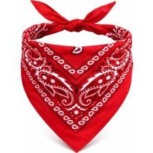 Ata Store Kırmızı Kovboy Fuları Çocuk Bandana Western Desenli Boyun Fuları