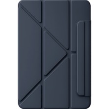 Artcrelier iPad 2025 10.9 10.nesil (A16) Edz Manyetik Standlı Tablet Kılıfı - Lacivert