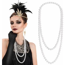 Ata Store 1920 Gatsby Inci Kolye – Vintage Uzun Beyaz Inci Kolye
