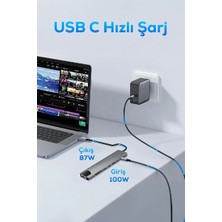 Artcrelier Type C Girişli 8 Port Dönüştürücü ve Çoklayıcı