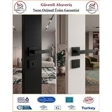 Trendhomm Lama Rozetli İç Kapı Kolu - Mat Siyah - ODA