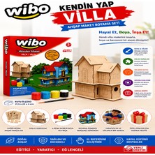 Wibo Art Ahşap Villa Maketi Boyama Seti Kendin Yap Dıy Ahşap Maket Ev Sanat ve Hobi Kiti