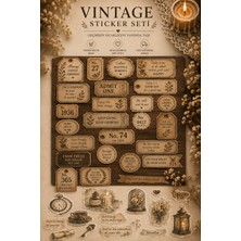 Minimaliz Studio Vintage Sticker Seti | Retro Etiket ve Dekoratif Journal Stickerları | Scrapbook, Ajanda ve Defter Süsleme Seti
