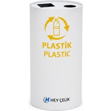 3 Bölmeli Sıfır Atık Kutusu (SAK-444) | Metal Geri Dönüşüm ve Atık Ayrıştırma Ünitesi | Hey Çelik