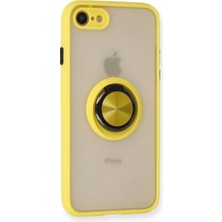 Colezium Iphone 7 Kılıf Montreal Yüzüklü  Kapak - Sarı