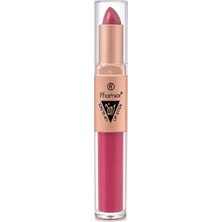 Sudedi Home 2'si 1 Arada Mat Ruj ve Lip Gloss Çift Taraflı Gül Kurusu (Dusty Rose) Yoğun Pigmentli Dudak Parlatıcısı