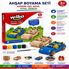 Wibo Art Ahşap Araba Maketi Boyama Seti Kendin Yap Dıy Hobi ve Sanat Kiti
