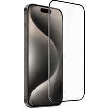 Edelfu iPhone 15 Pro Max - Ekran Koruması 9h Temperli Cam • 6d Tam Kaplama • Ultra Şeffaf Görüntü