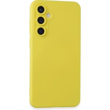 Mudanis Samsung Galaxy S24 Kılıf Nano Içi Kadife Silikon - Sarı
