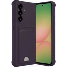 Mudanis Samsung Galaxy A55 5g Kılıf Kelvin Kartvizitli Silikon - Derin Mor