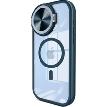 Mudanis Apple Iphone 15 Pro Kılıf Teleskop Lens Magsafe Silikon Kapak - Lacivert