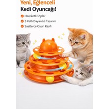 3 Katlı Kedi Oyuncağı Yuvarlak