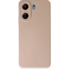 Mudanis Xiaomi Redmi 13C Kılıf Nano Içi Kadife Silikon - Pudra