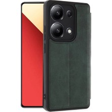 Mudanis Xiaomi Redmi Note 13 4g Kılıf Flip Cover - Koyu Yeşil