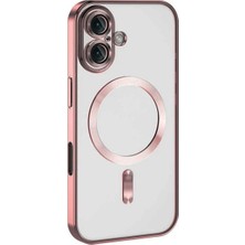 Mudanis Apple Iphone 16 Plus Kılıf Kross Magneticsafe Kapak - Pembe