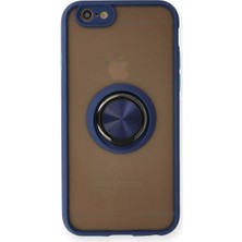 Mudanis Apple Iphone 6 Kılıf Montreal Yüzüklü Silikon Kapak - Lacivert