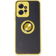 Mudanis Xiaomi Redmi Note 12 4g Kılıf Montreal Yüzüklü Silikon Kapak - Sarı