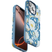 Mudanis Onegif Apple Iphone 14 Pro Flower Series Magsafe Kapak - Mavi