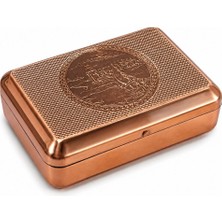 Han Tobacco Bakır Desenli Metal Mini Tütün Tabakası Kapaklı Taşınabilir Tütün Saklama Kutusu