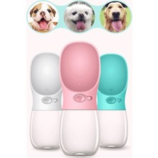 melby Taşınabilir Kedi Köpek 550ML Seyahat Suluğu Su Hazneli Kilitlenebilir Sızdırmaz Kutulu
