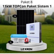 Lexron 11KW Jel Akülü Solar Paket Sistem 1 (Paket 8)