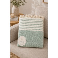 Vivesta Home 180X230 cm Pamuklu Hasır Dokuma Koltuk Örtüsü Kaymaz Şal Örtü Çekyat Kanepe Koruyucu Premium Seri