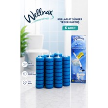 Wellnax Breeze Refresh Deterjanlı Tuvalet Yedek Süngeri 60 Adet Mavi Renk Dayanıklı Plastik